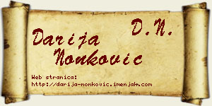 Darija Nonković vizit kartica